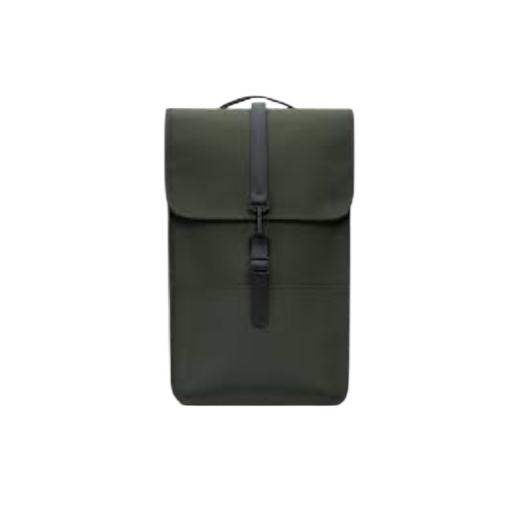 NWT Rains Unisex Olive Green Full Size Waterproof Backpack Minimalist Laptop